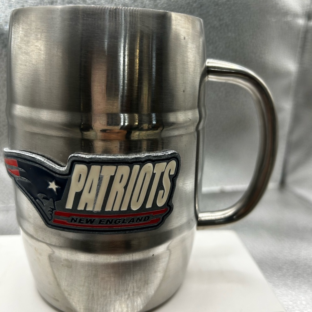 New England Patriots NFL Stainless Steel Barrel Mug 16 oz